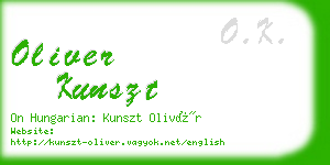 oliver kunszt business card